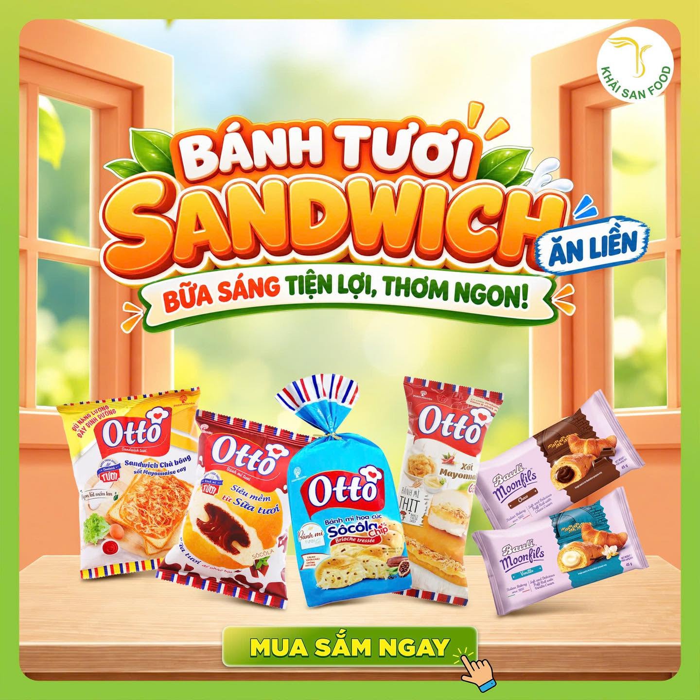 Bánh Tươi Sandwich Otto - Bữa Sáng Tiện Lợi, Thơm Ngon