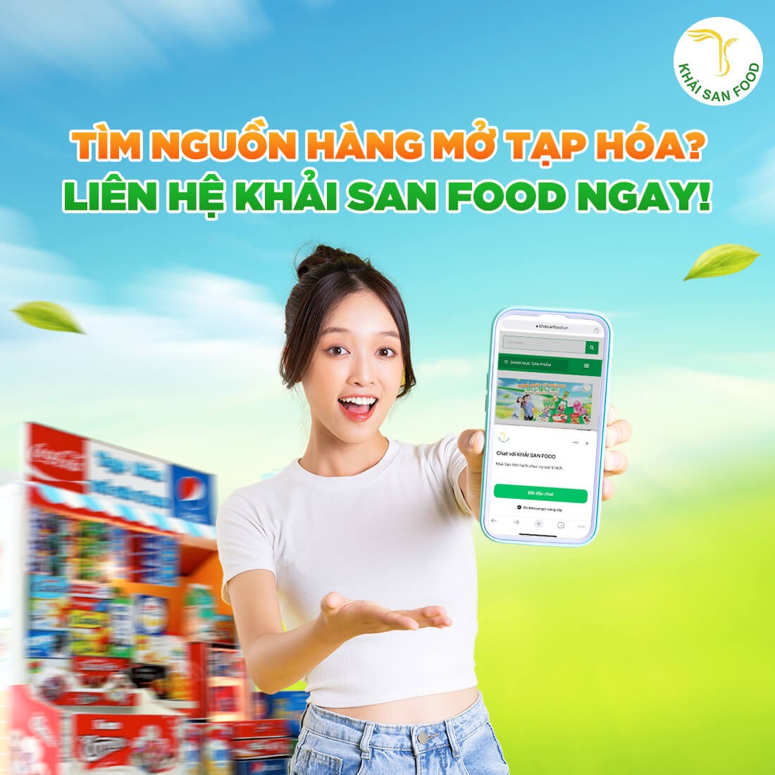 Tìm nguồn hàng mở tạp hóa liên hệ Khải San Food ngay