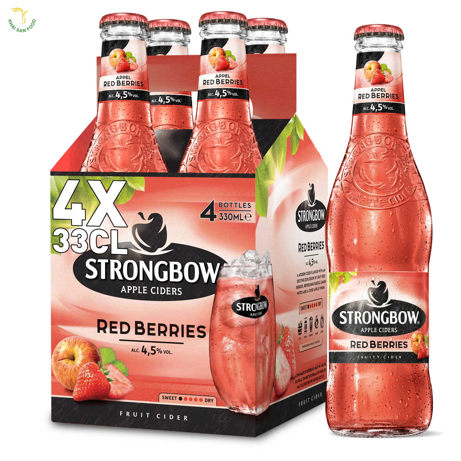 Bia strongbow giá bao nhiêu 1 thùng với vị dâu rừng?