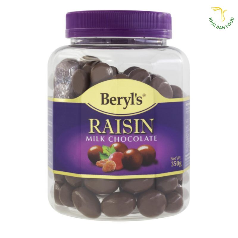 Sô cô la Beryls Raisin khiến bạn không thể nào quên đi vị chua nho khô độc đáo cùng với vị ngọt bùi sô cô la