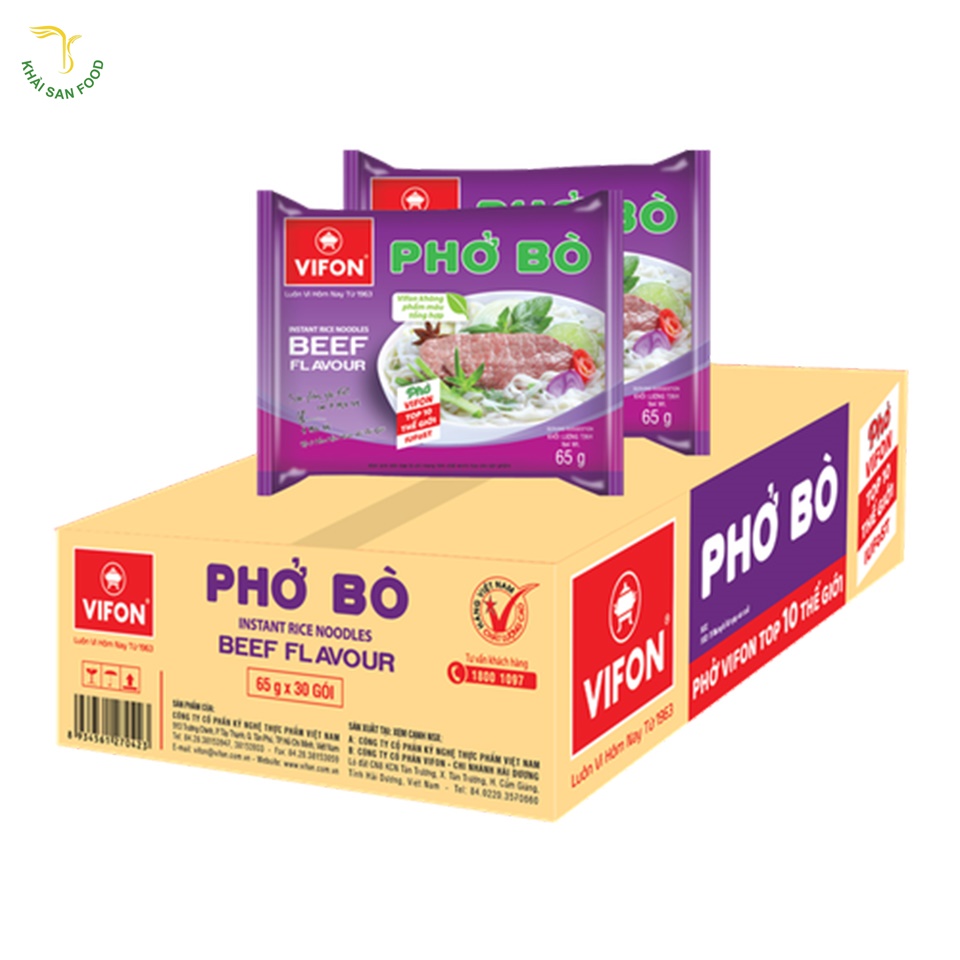 Phở bò Vifon, giá 1 gói phở bò vifon