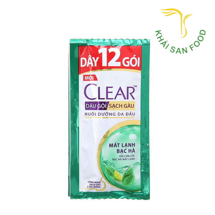 Clear Dầu Gội Mát Lạnh Bạc Hà Gói 6G