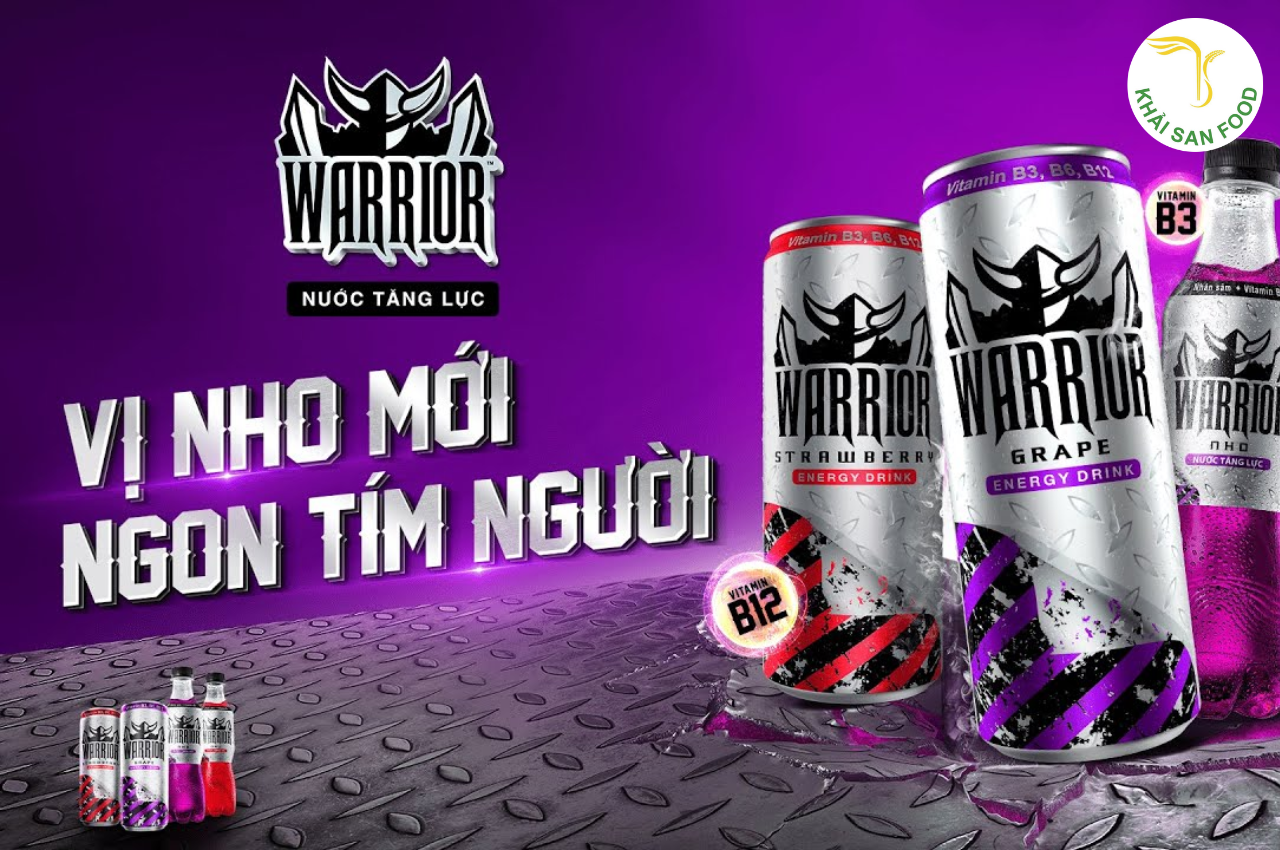 Nước ngọt Thái Warrior vị nho ngon tím người 