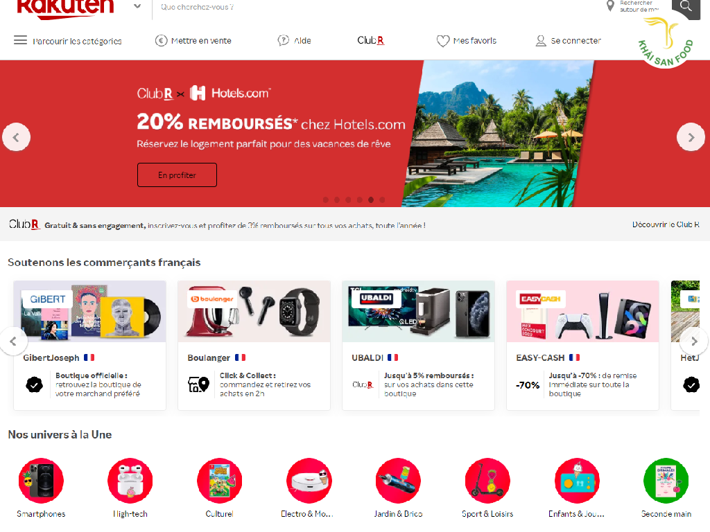 Rakuten là website thương mại điện tử hàng đầu tại Nhật Bản