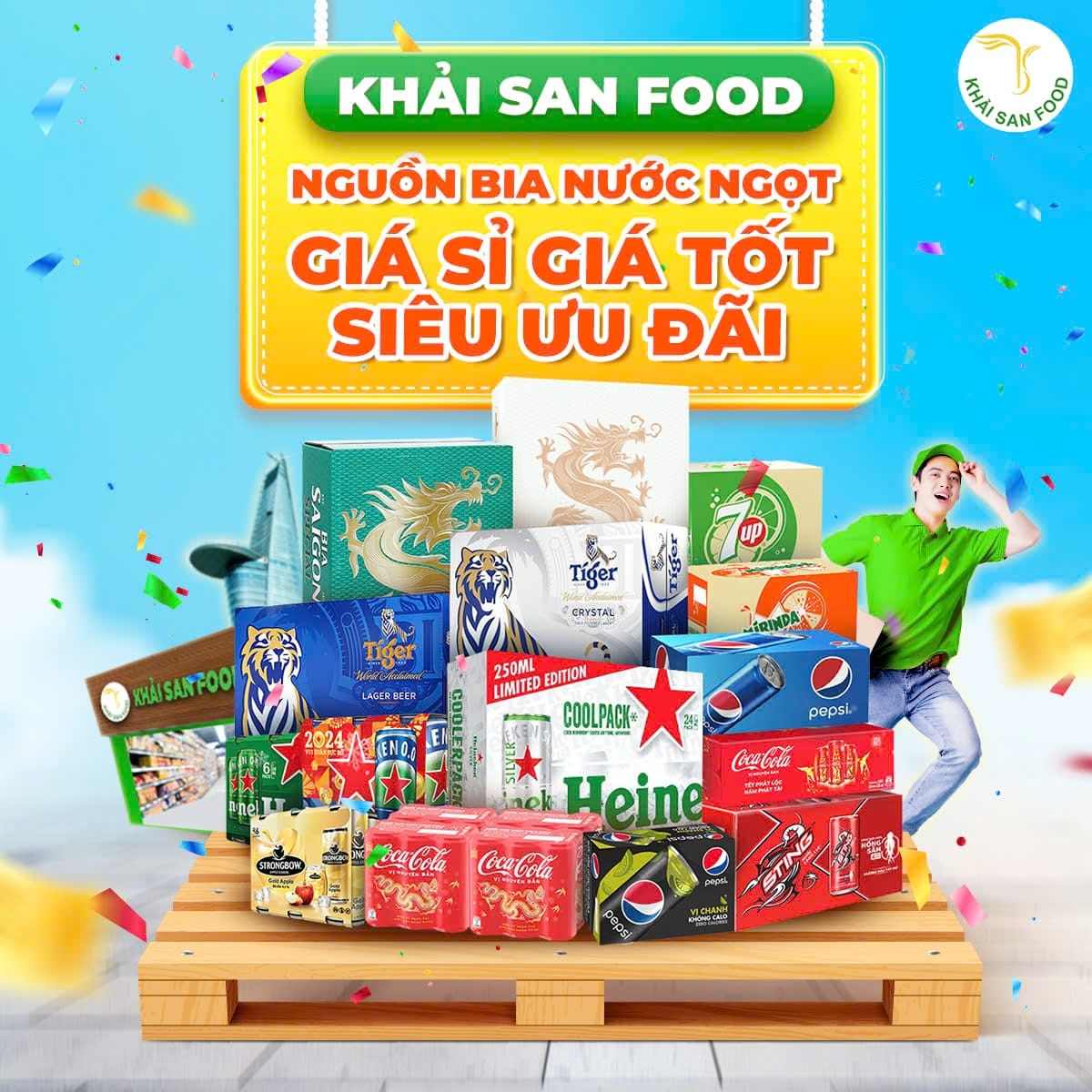 Khải San Food - sỉ lẻ bia giá tốt ưu đãi mùa Tết