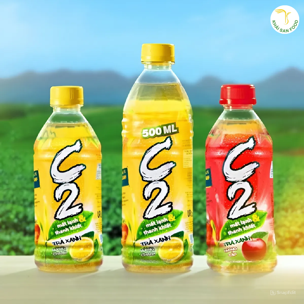 Nước ngọt C2 có hương vị đặc trưng và sự kết hợp hoàn hảo giữa trà và trái cây