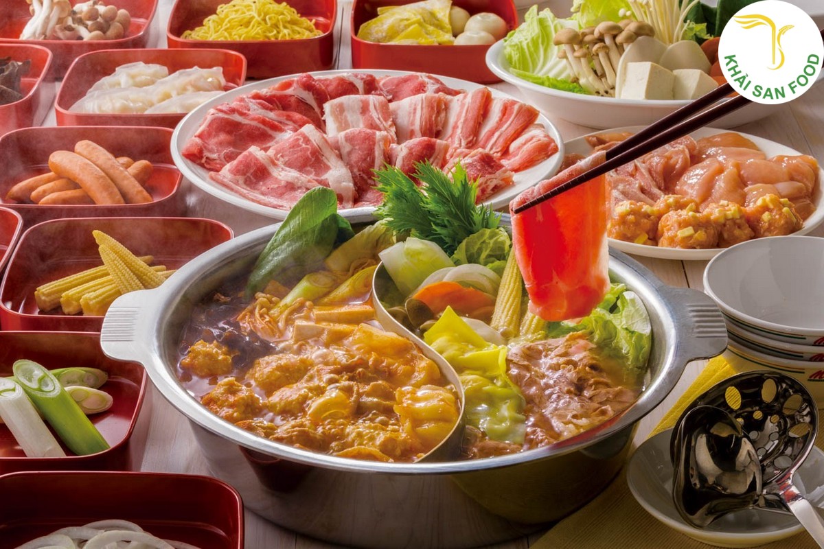 Thêm bò viên để món Lẩu Thái bò Mỹ thêm ngon