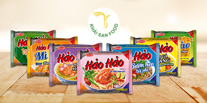 Mì các loại của nhãn hiệu Acecook