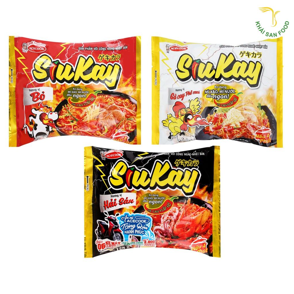 Mì SiuKay - loại mì cay gói với đa dạng hương vị đã có mặt ở Khải San Food Mì SiuKay - loại mì cay gói với đa dạng hương vị đã có mặt ở Khải San Food