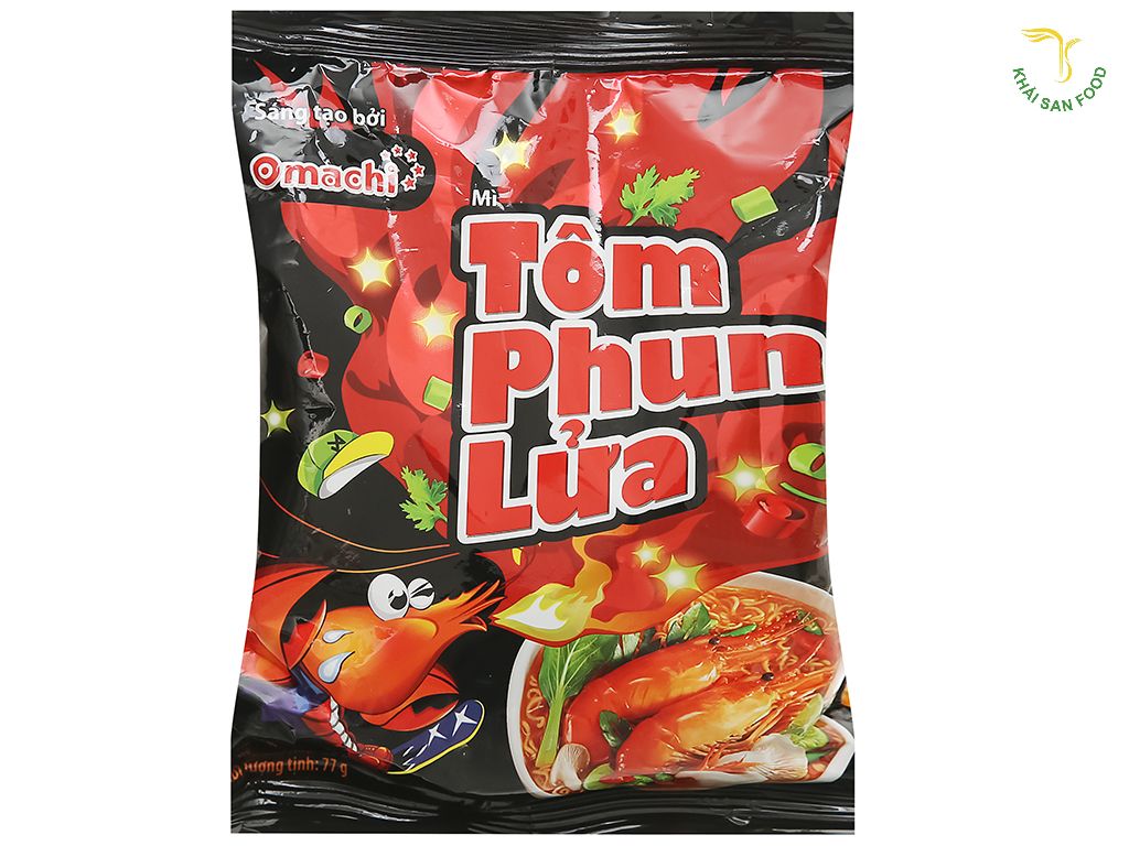 Mì cay gói nước Omachi tôm phun lửa mang tới hương vị hoàn toàn mới lạ, bùng nổ
