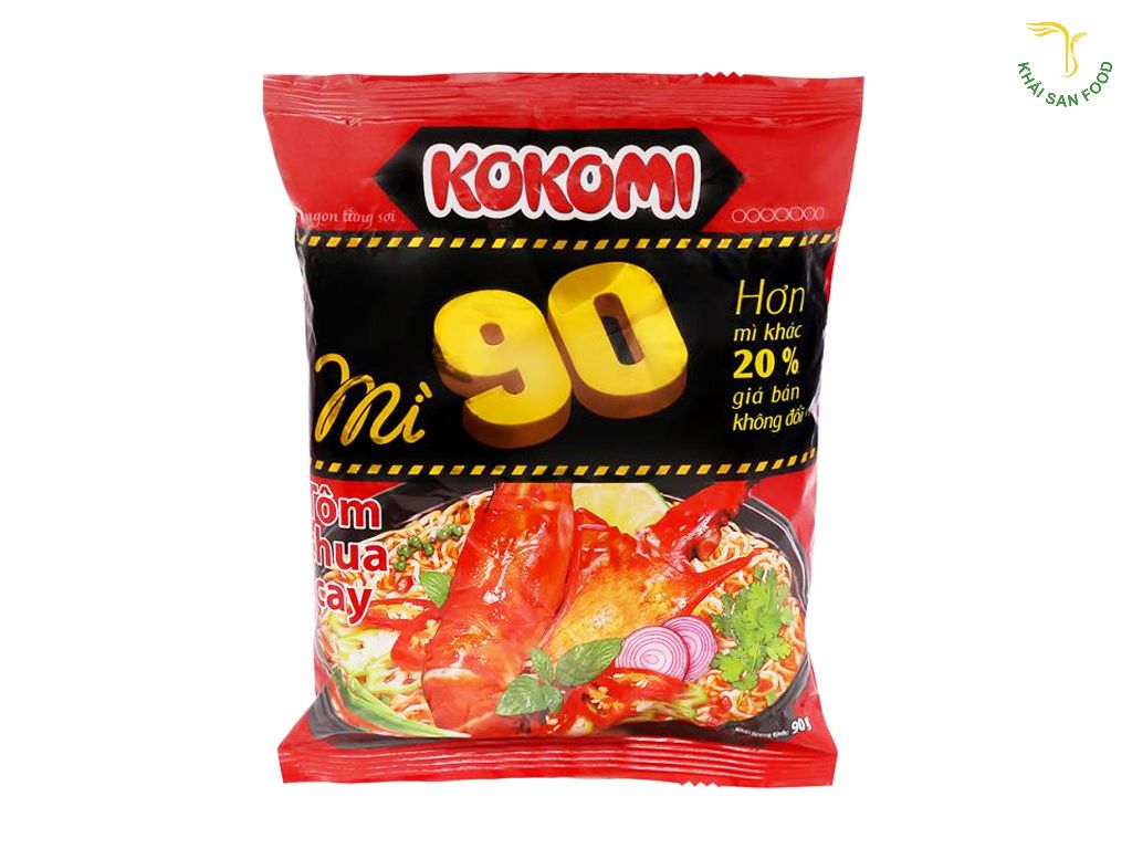 Mì Kokomi 90 với sợi mì vàng, dai sẽ đem đến hương thơm lừng 