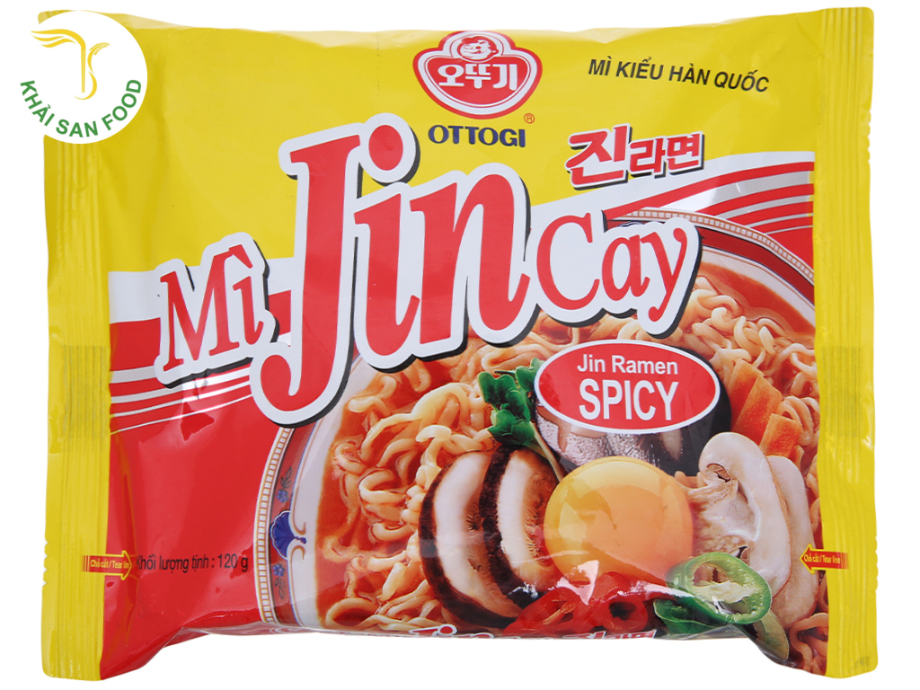 Mì Jin Ramen Ottogi một trong các loại mì cay gói 