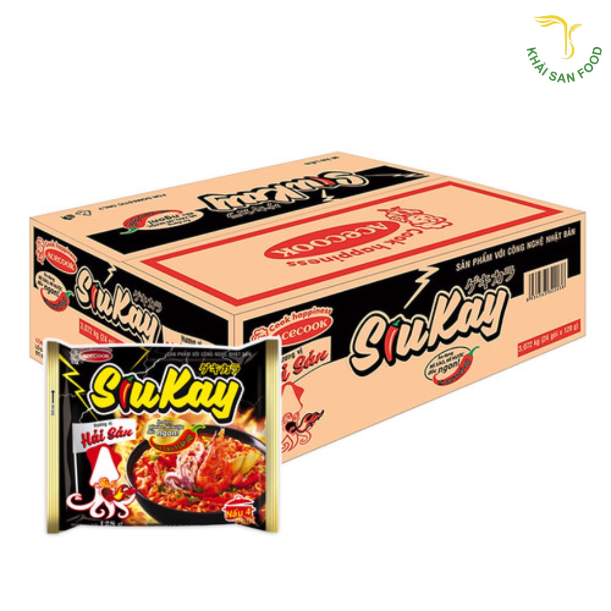 Mì gói siêu cay Việt Nam Acecook Mì gói siêu cay Việt Nam