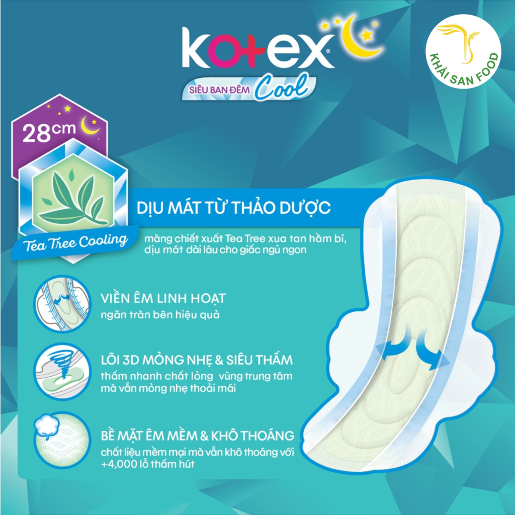 Kotex Pro mỏng cánh và Kotex Cool ban đêm Kotex Pro mỏng cánh và Kotex Cool ban đêm