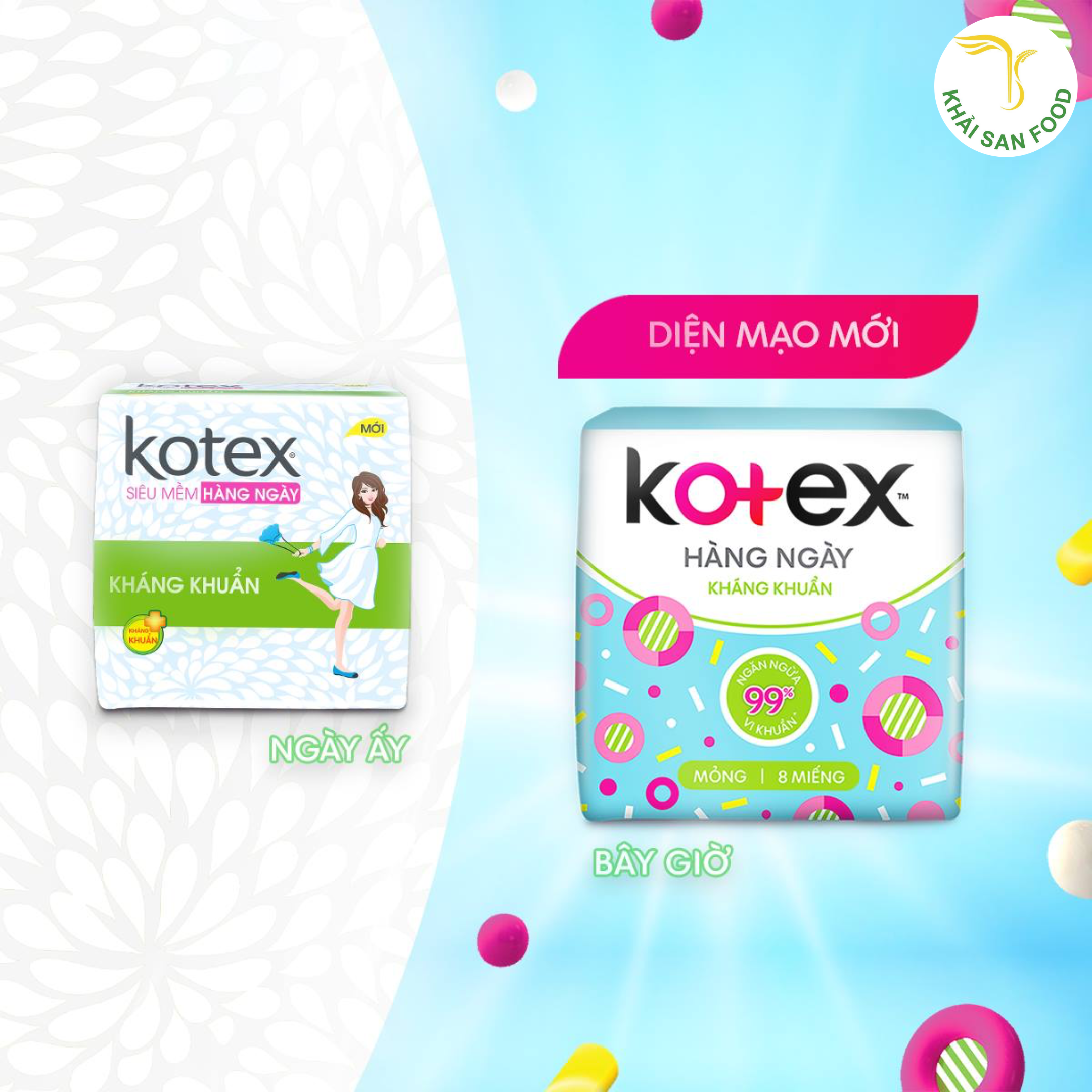 Kotex Cool dùng hằng ngày Kotex kháng khuẩn dùng hằng ngày