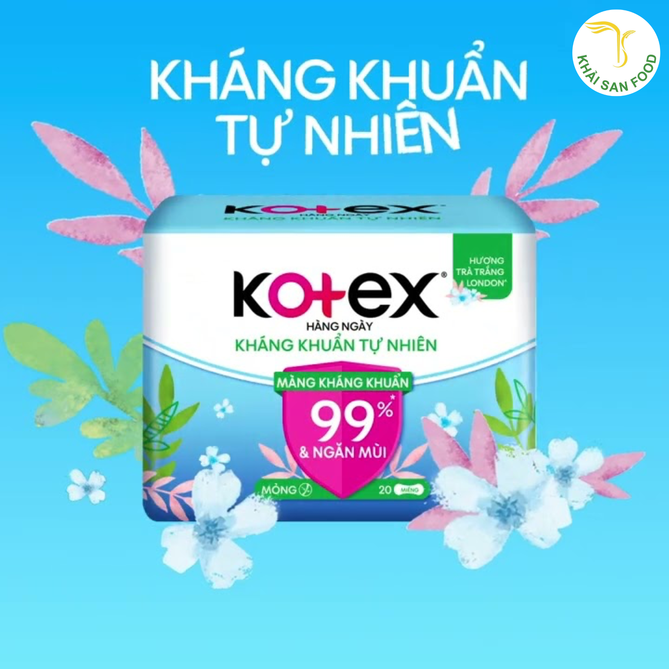 Kotex mặt bông, siêu mềm kháng khuẩn