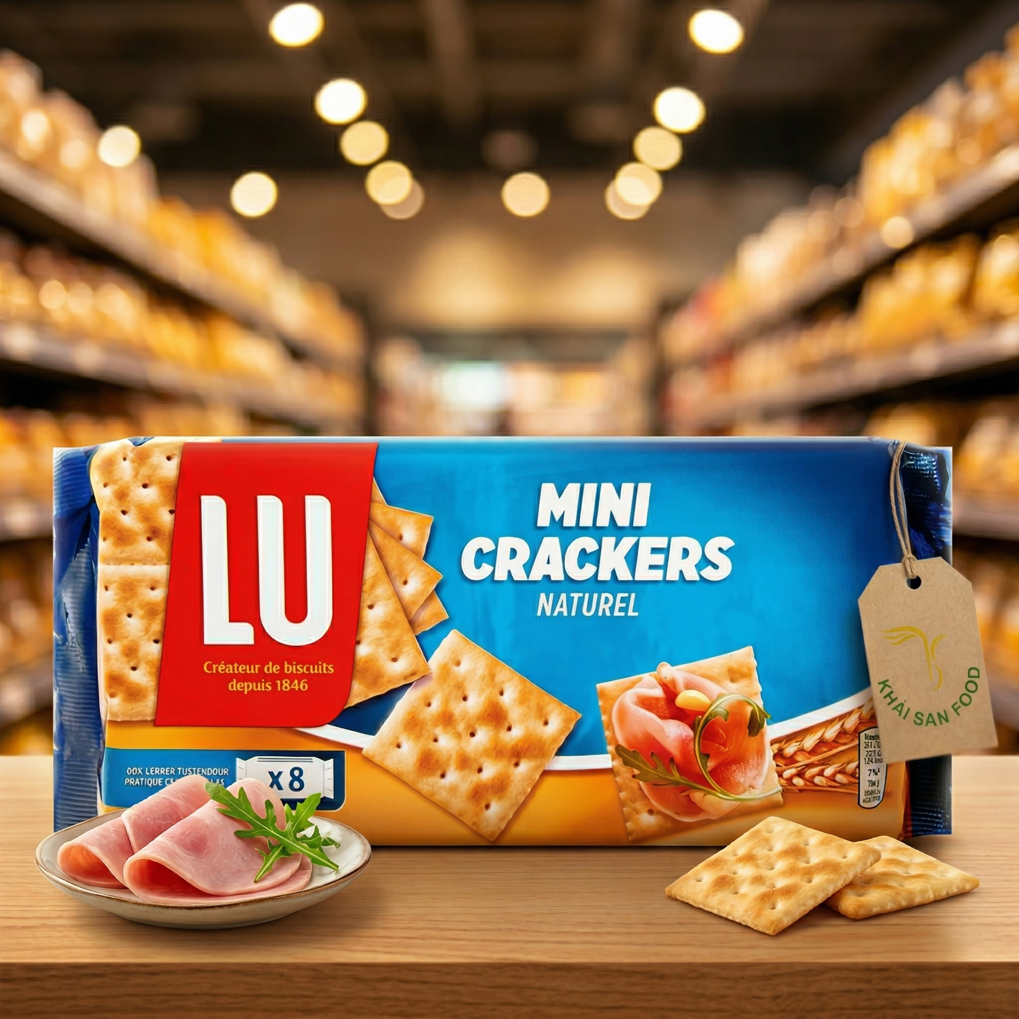 Bánh Lu Mini Cracker Natural 250gr