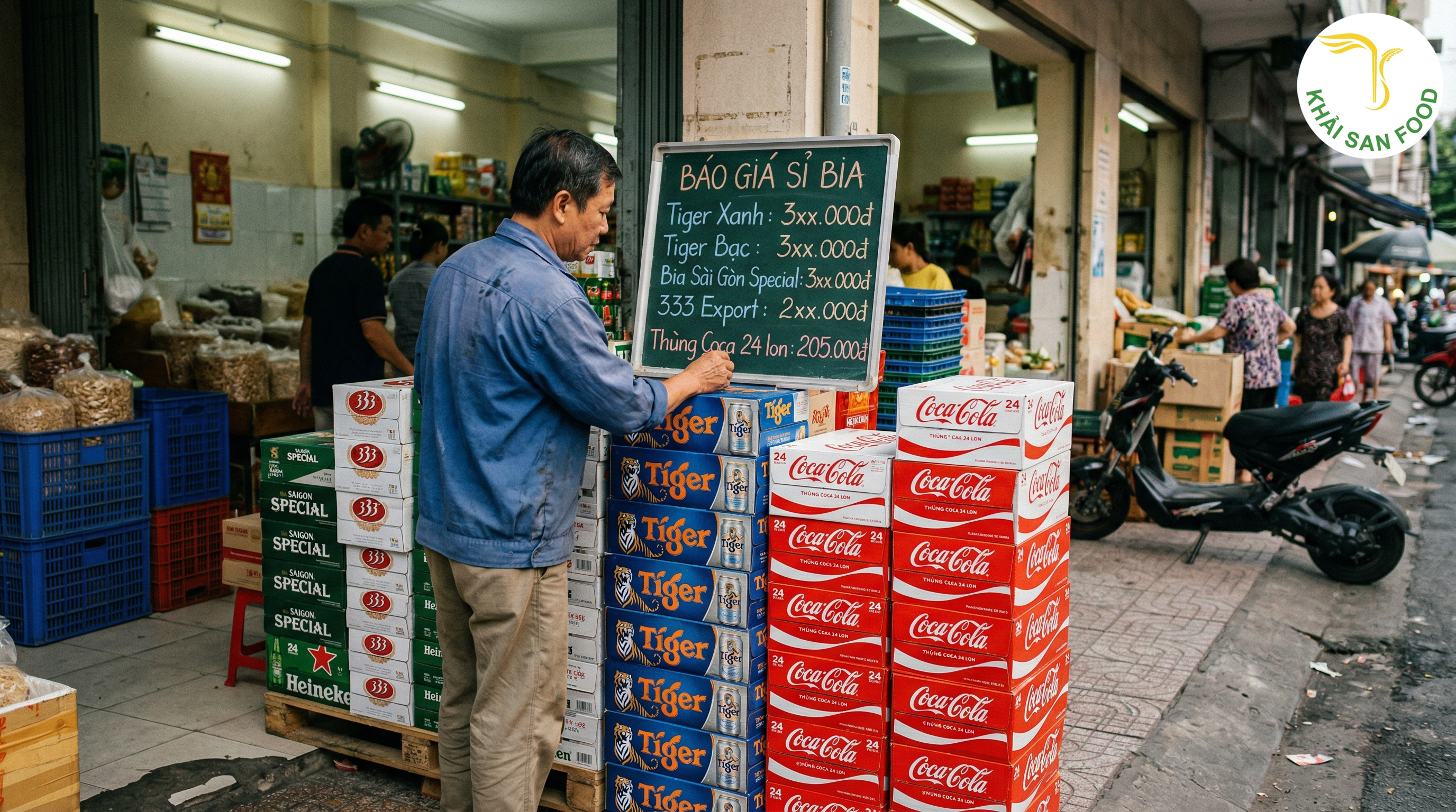 Báo giá sỉ các dòng bia phổ biến bên cạnh giá 1 thùng coca