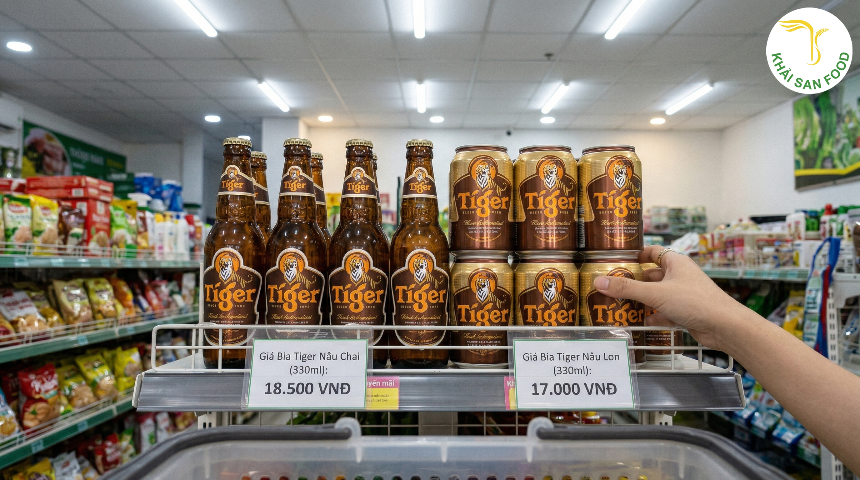 Chi tiết giá bia tiger nâu chai và giá bia tiger nâu lon