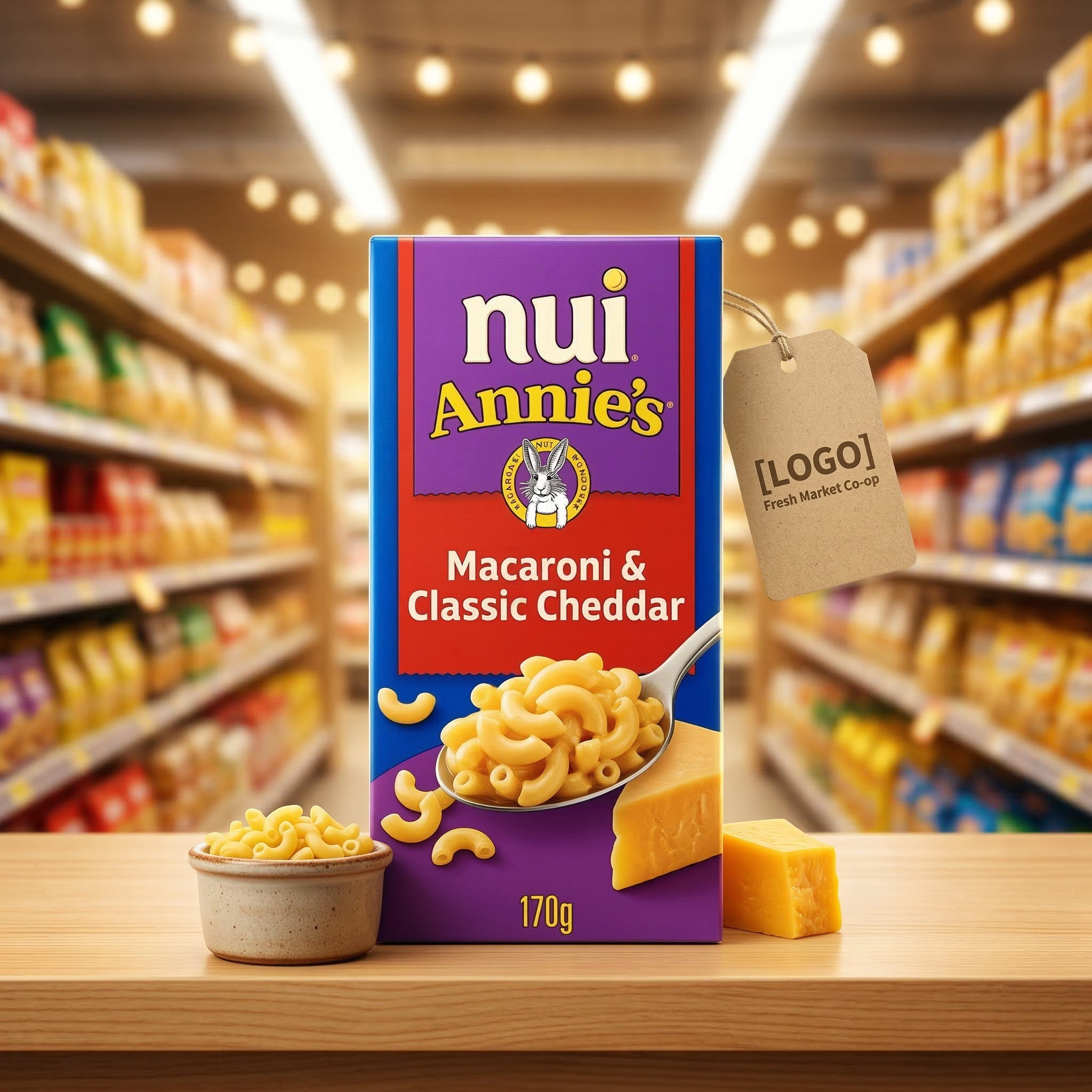 Nui Annie's Macaroni & Classic Cheddar 170Gr