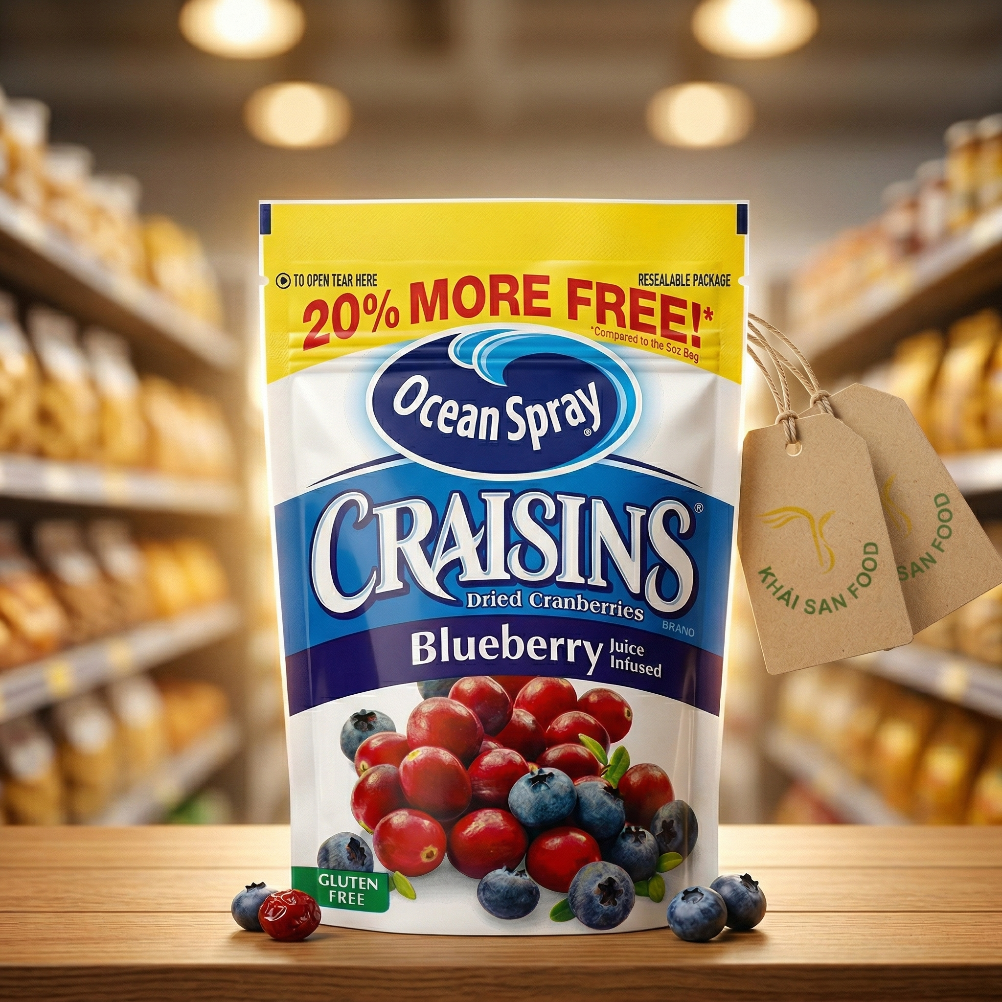 Trái Craisins Sweetened Dried Cranberries Blueberry 6oz