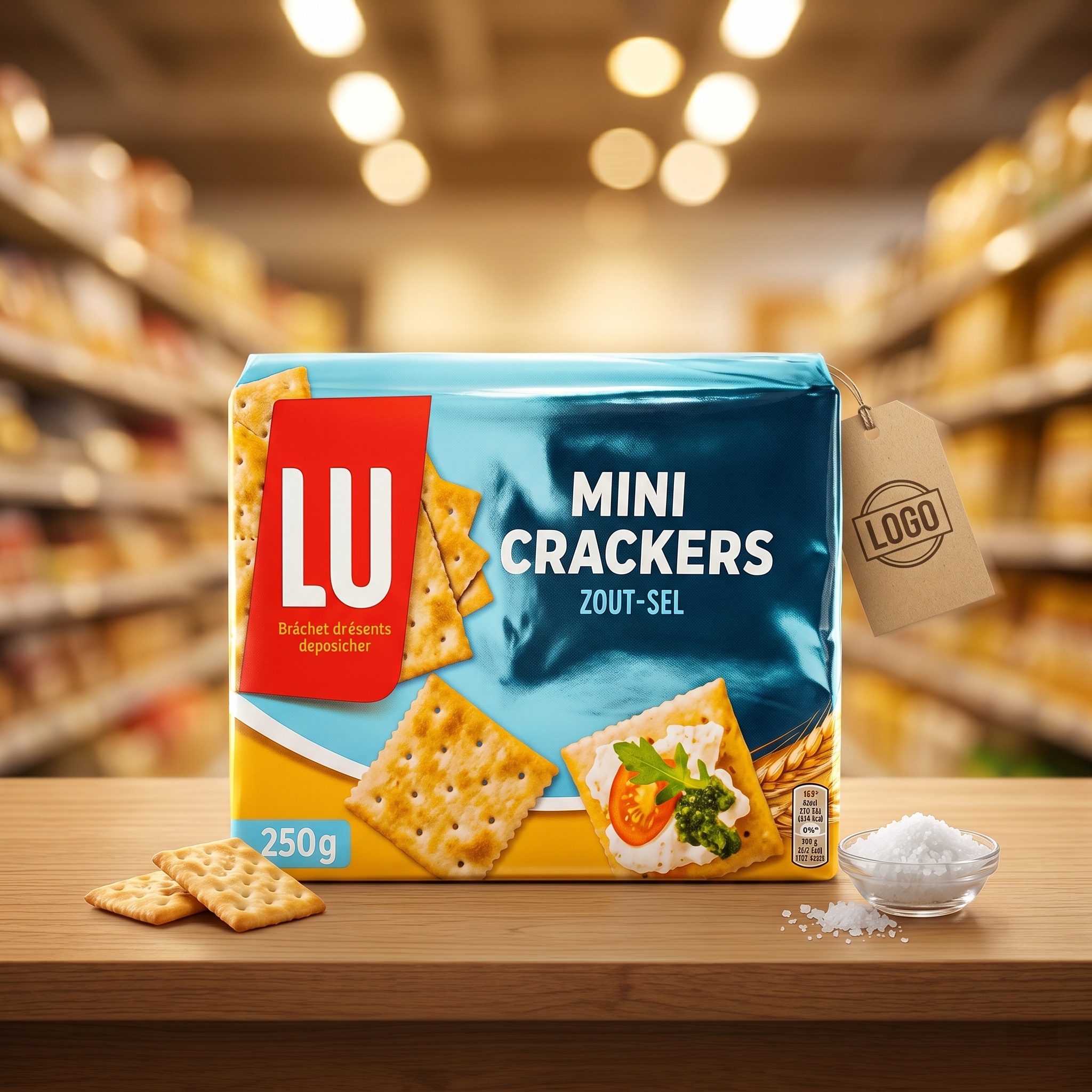 Bánh Lu Mini Cracker Salt 250gr