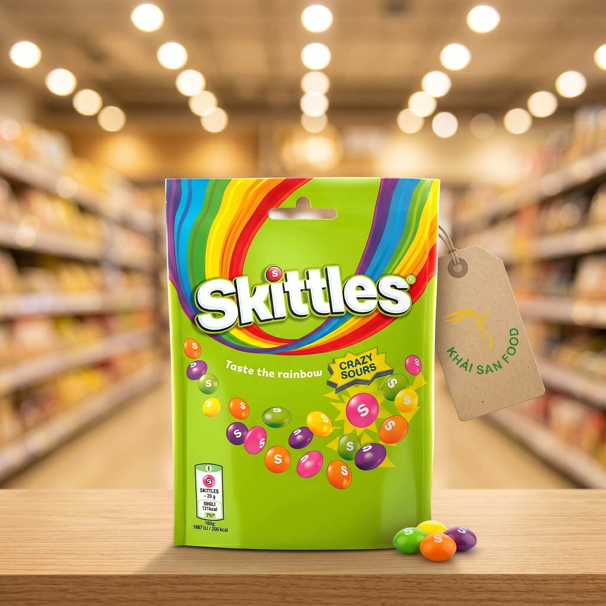 Kẹo Skittles Crazy Sour 160Gr