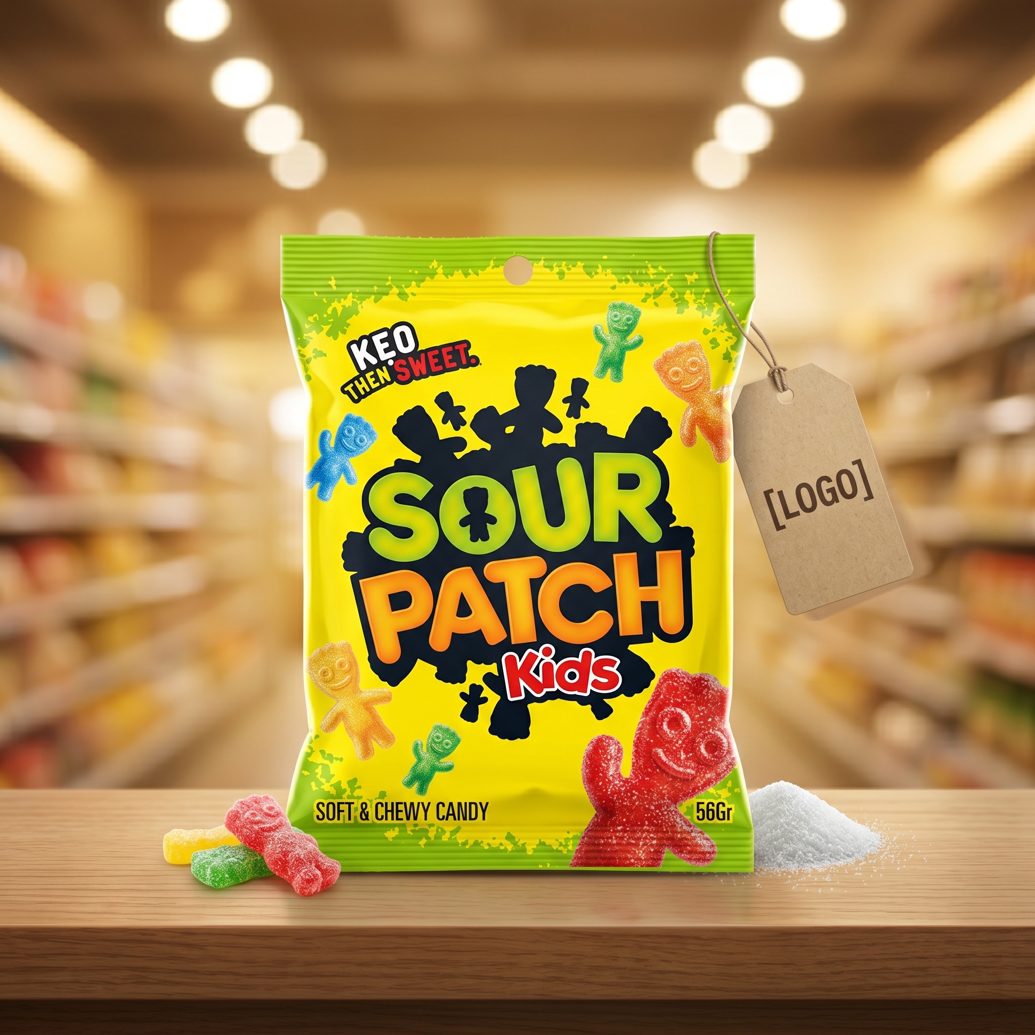 Kẹo Sour Patch Kids Soft & Chewy Candy 56Gr