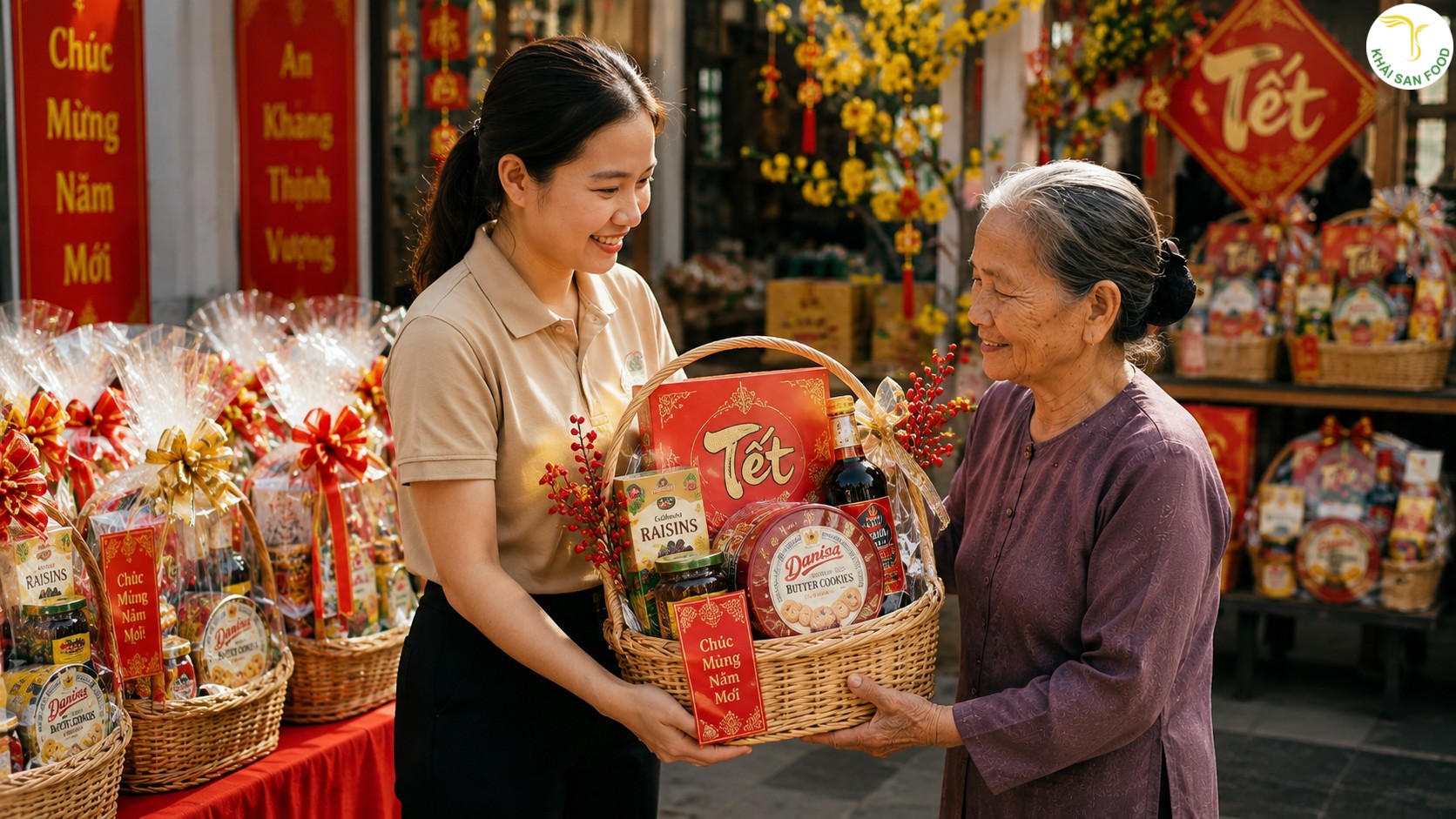 Giỏ mây quà tết mang lại nhiều cơ hội lớn. Đây là giải pháp đóng gói thông minh và tiết kiệm