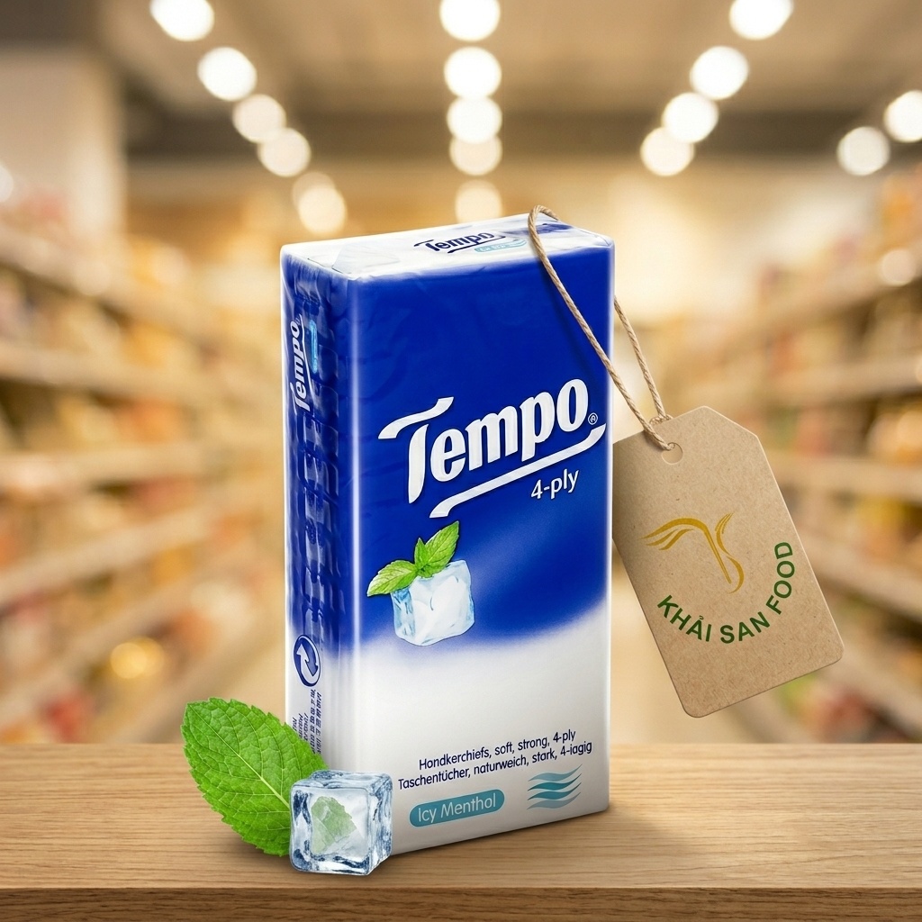 Khăn Giấy Bỏ Túi Tempo Regular Hương Bạc Hà Khăn Giấy Bỏ Túi Tempo Regular Hương Bạc Hà