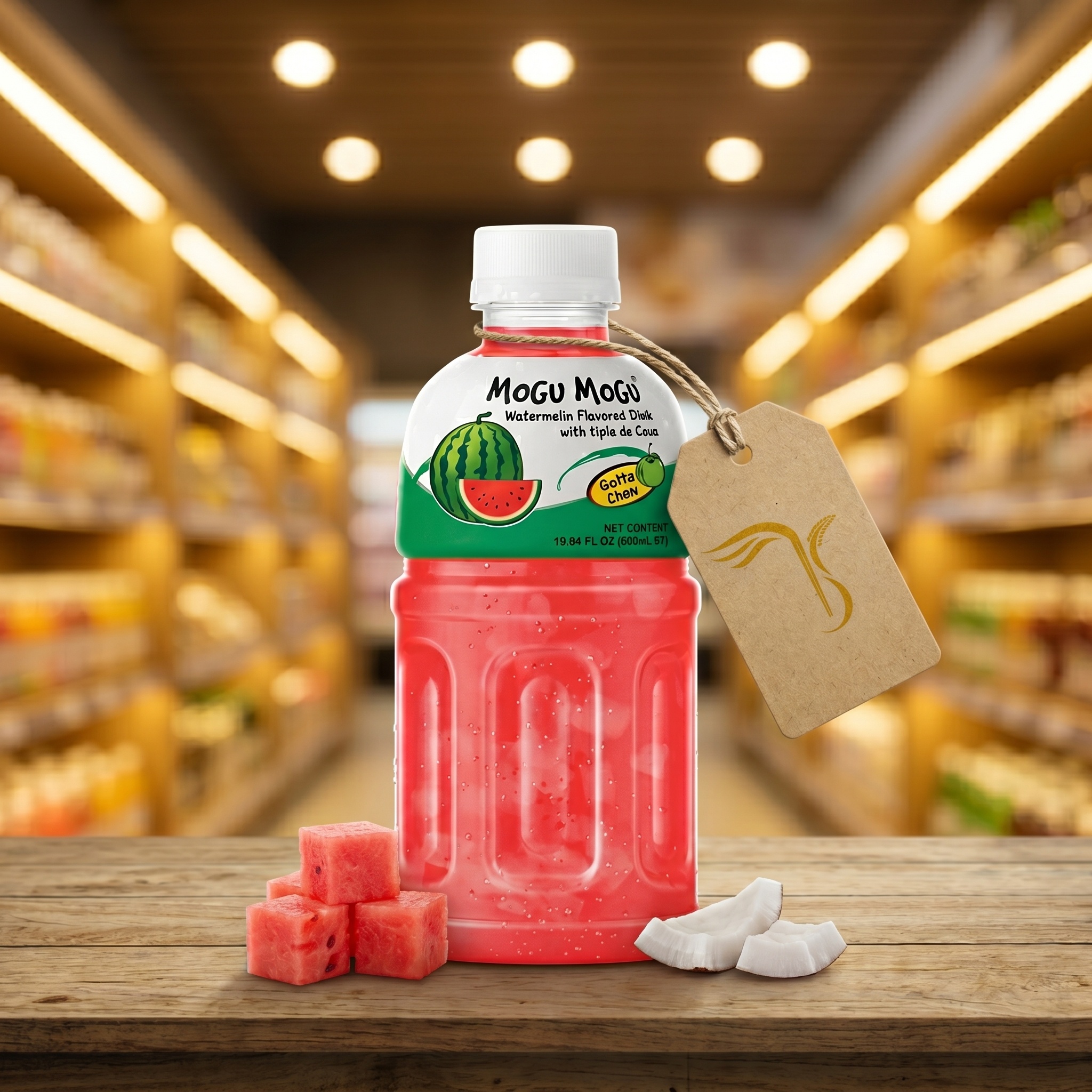 Nước Uống Mogu Mogu Thạch Dừa Vị Dưa Hấu 320ml Nước Uống Mogu Mogu Thạch Dừa Vị Dưa Hấu 320ml