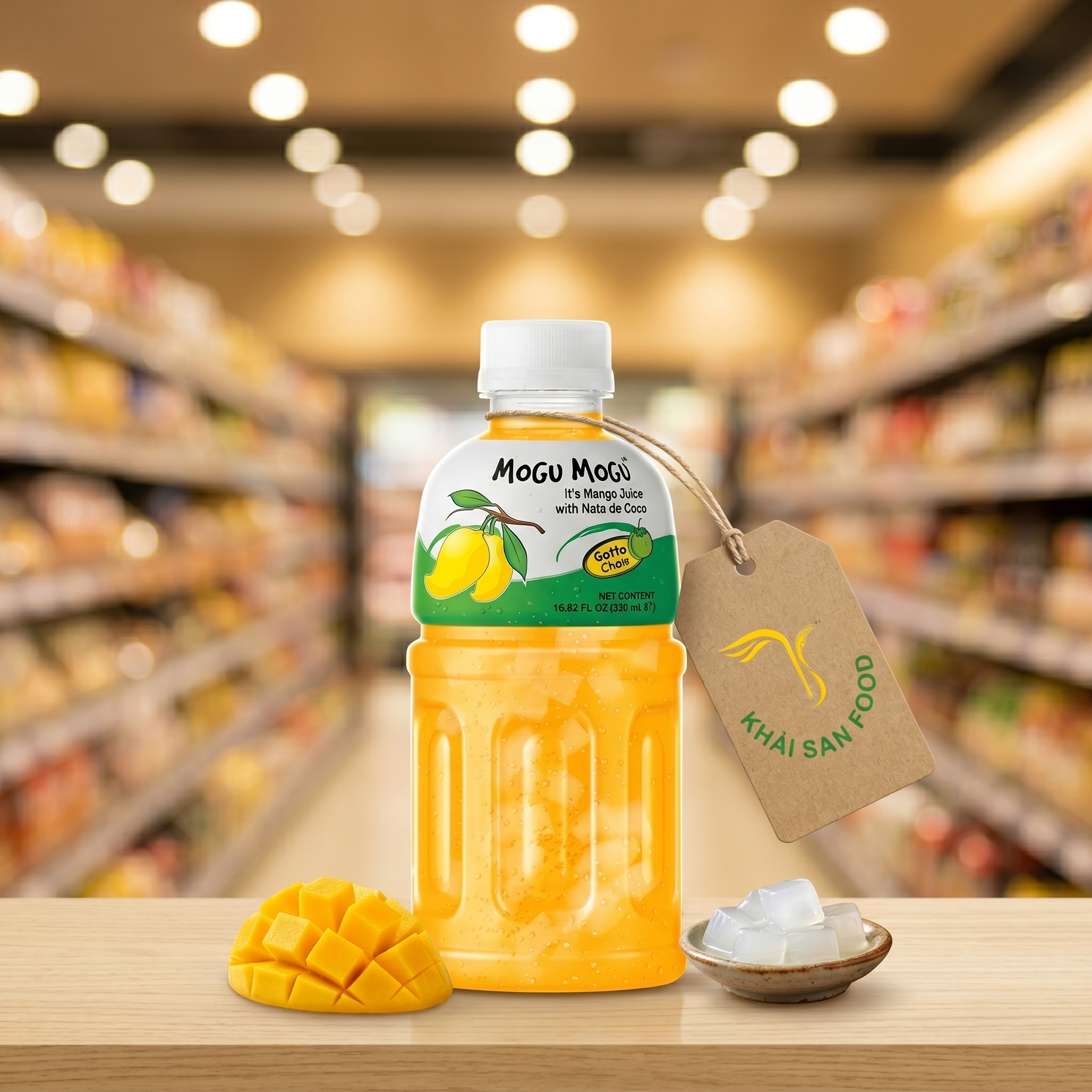 Nước Uống Mogu Mogu Thạch Dừa Vị Xoài 320ml Nước Uống Mogu Mogu Thạch Dừa Vị Xoài 320ml