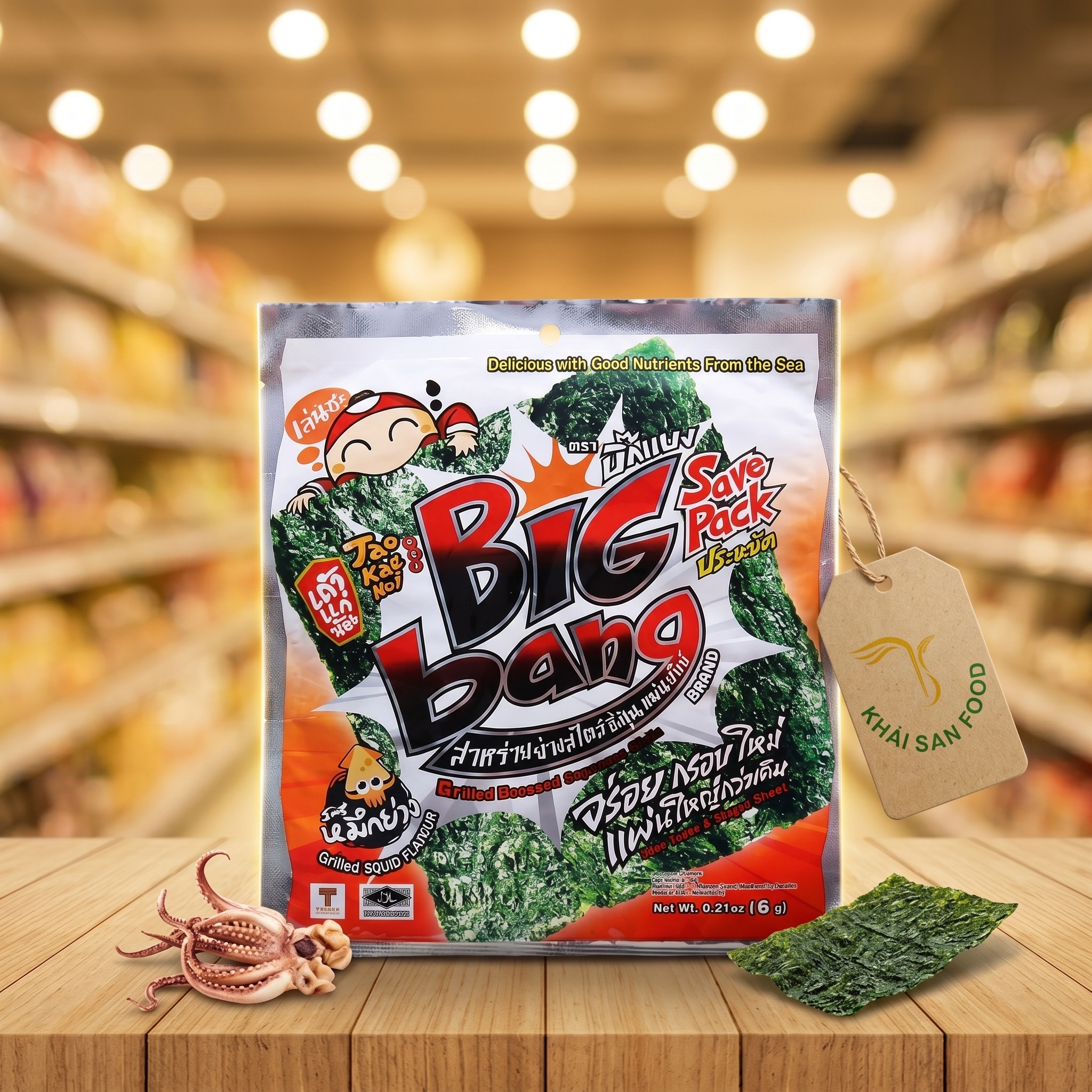 Rong Biển TKN Big Bang Vị Mực 6g