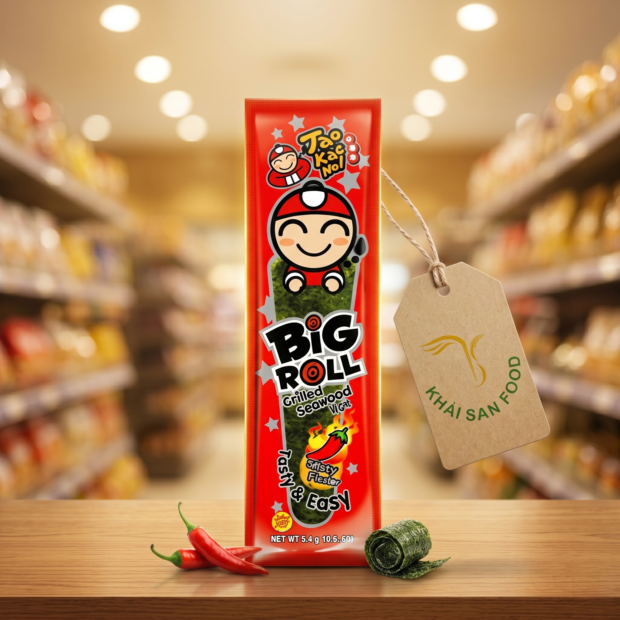 Rong Biển TKN Big Roll Vị Cay 3g Rong Biển TKN Big Roll Vị Cay 3g