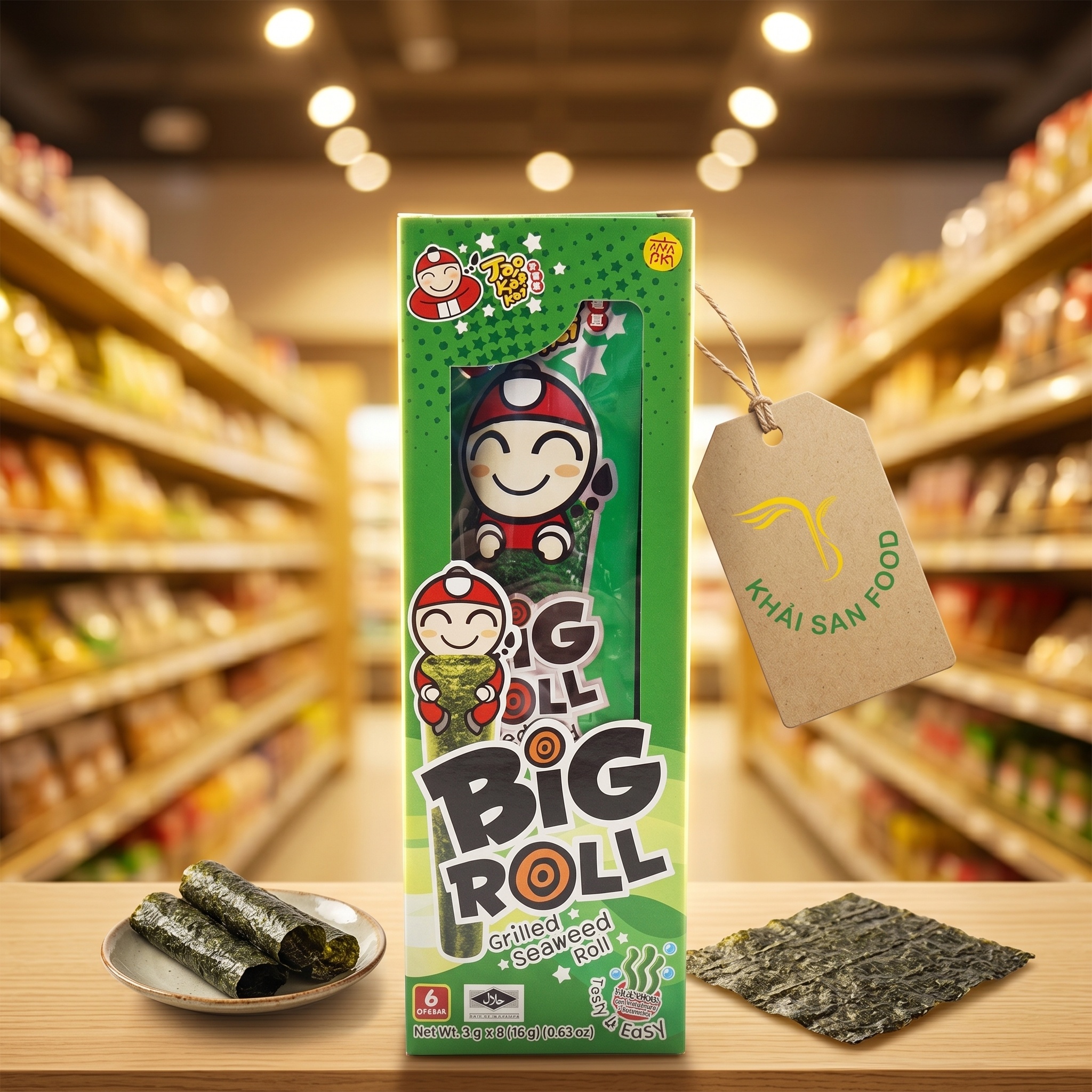 Rong Biển TKN Big Roll Vị Truyền Thống 3g (Hộp 6)