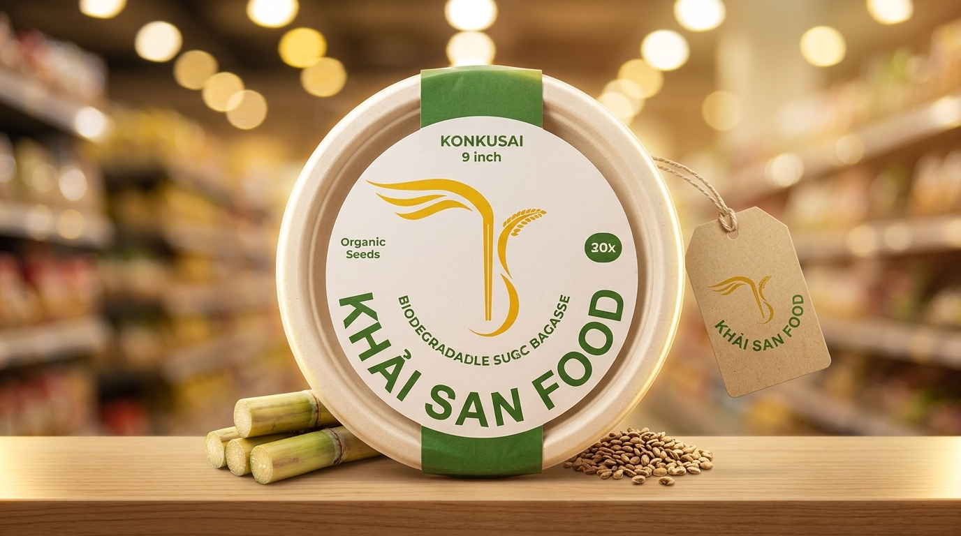 Đĩa Bã Mía Tự Hủy Sinh Học Konkusai 9in