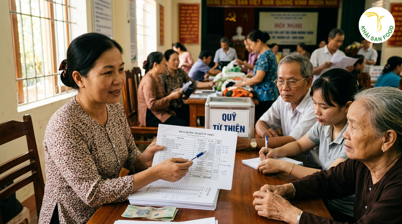 báo cáo thống kê các khoản thu chi quỹ từ thiện