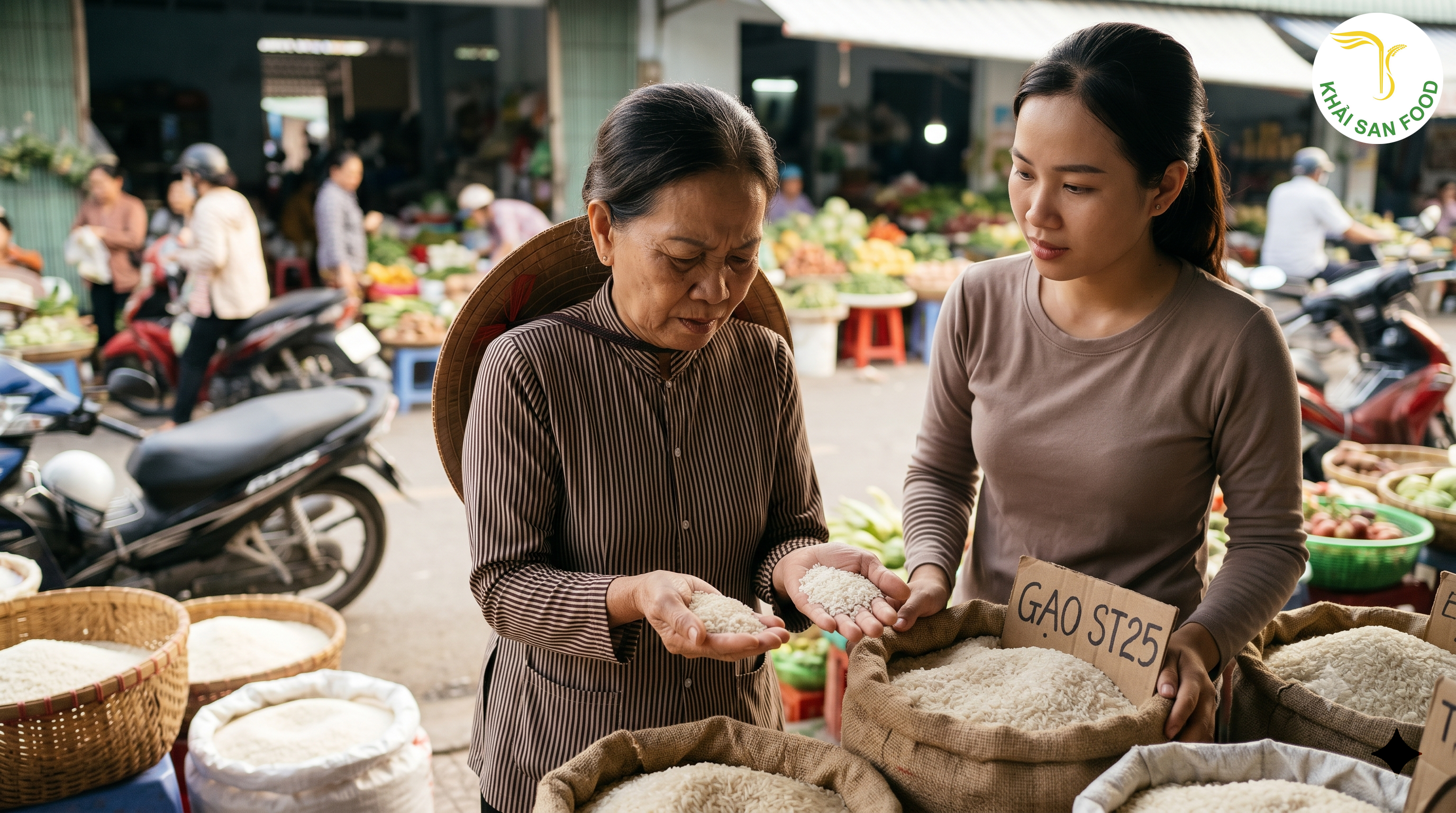 gạo ST25 thật và giả