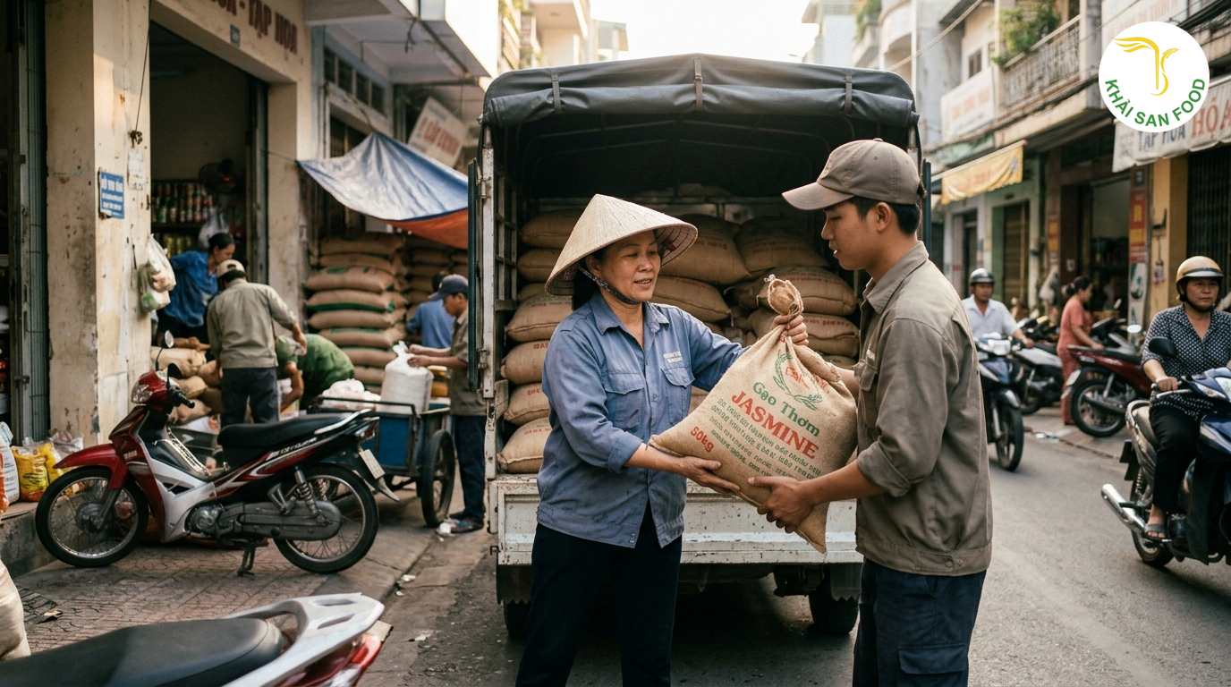 tối thiểu chi phí phân phối gạo