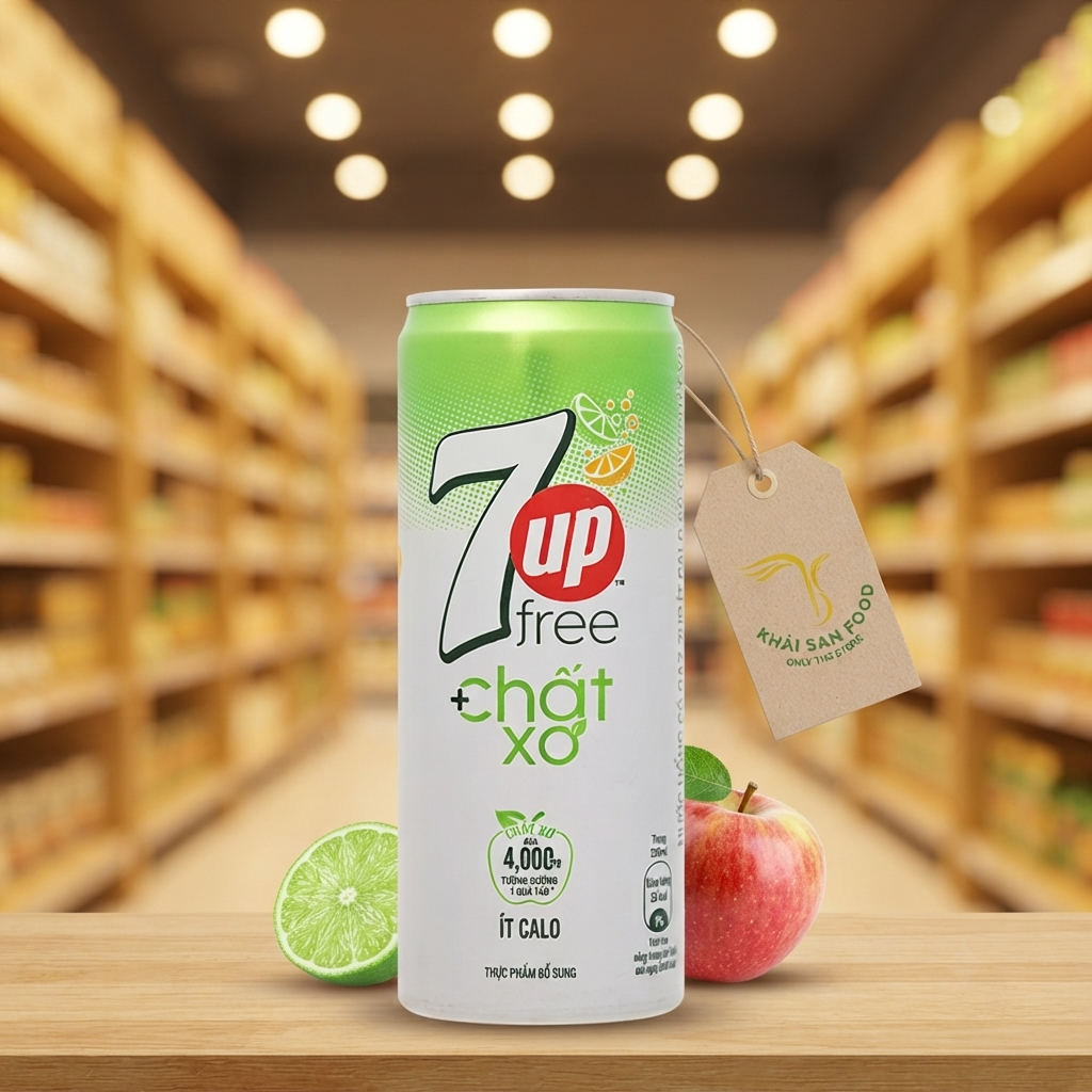 7 Up Free Fiber Lon 320ml