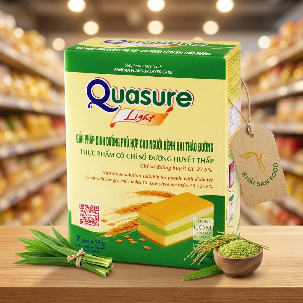 Bánh Bông Lan Quasurelights Hương Cốm 126g Bánh Bông Lan Quasurelights Hương Cốm 126g
