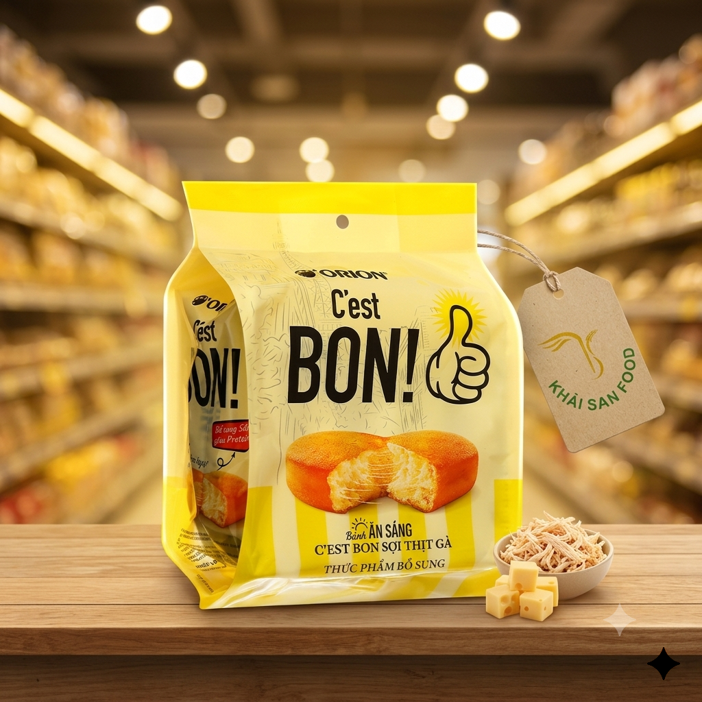 Bánh Cest Bon Sợi Thịt Gà Phô Mai 85G Bánh Cest Bon Sợi Thịt Gà Phô Mai 85G