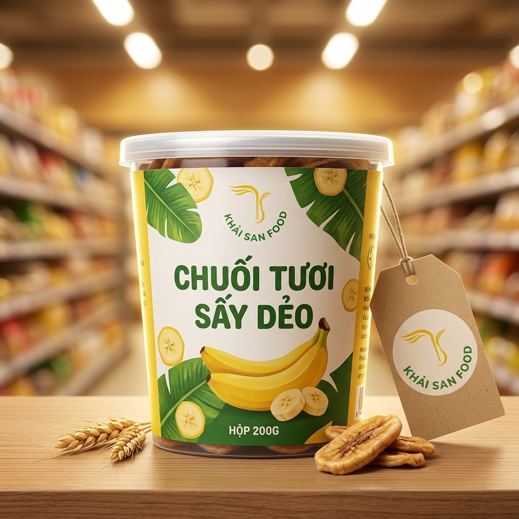 Chuối Tươi Sấy Dẻo Hộp 200G