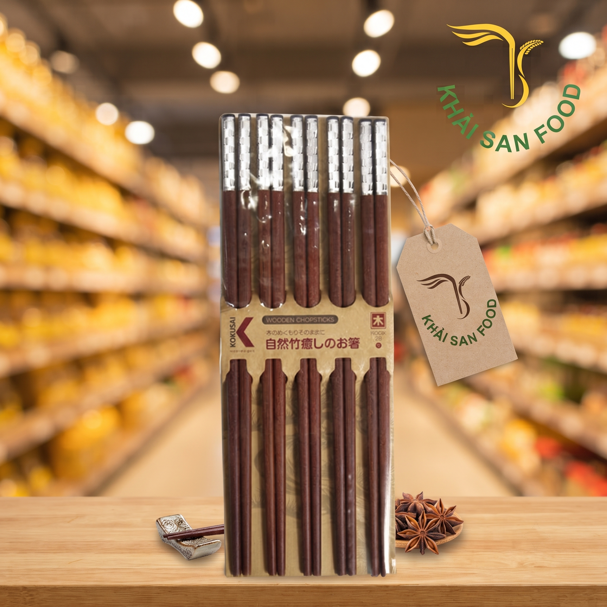Đũa Gỗ Hồng Vương Triều Trung Hoa Vỉ 5 Đôi Konkusai - 28 Đũa Gỗ Hồng Vương Triều Trung Hoa Vỉ 5 Đôi Konkusai - 28