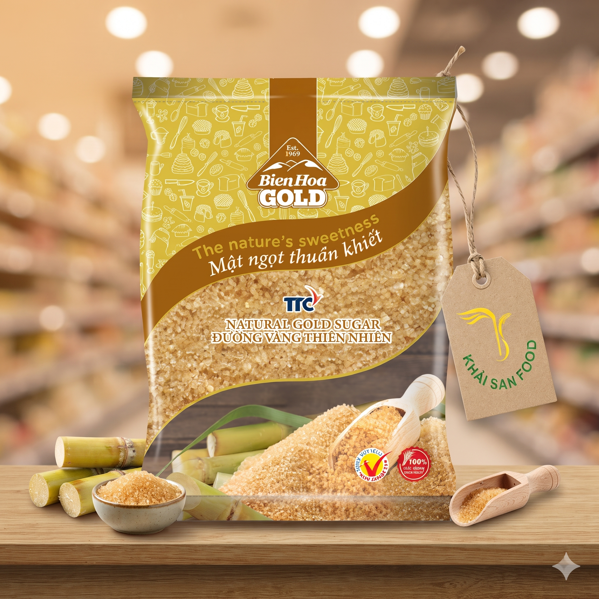 Đường Biên Hòa Gold Cô Ba 1Kg