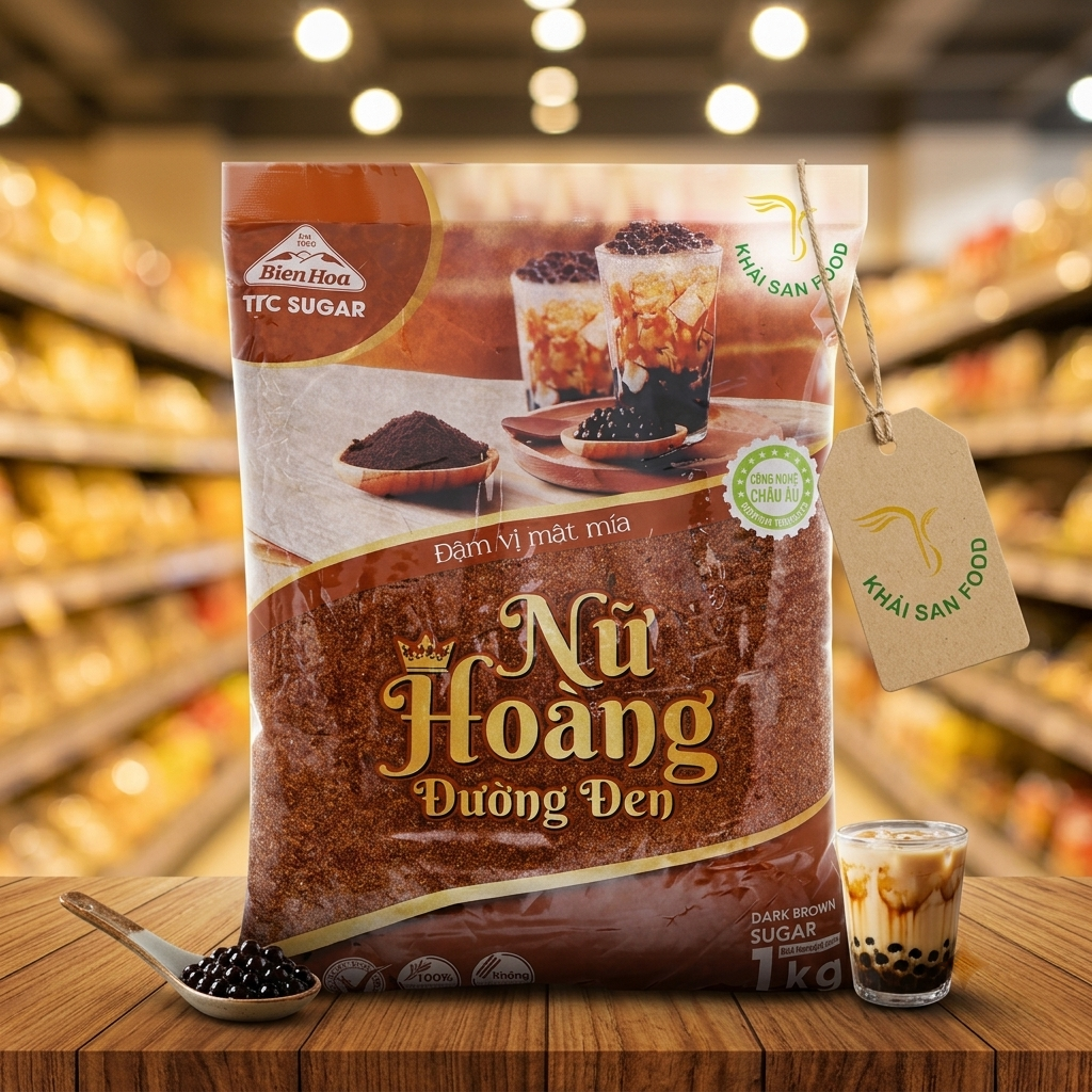Đường Đen Nữ Hoàng Túi 1kg (Đen)