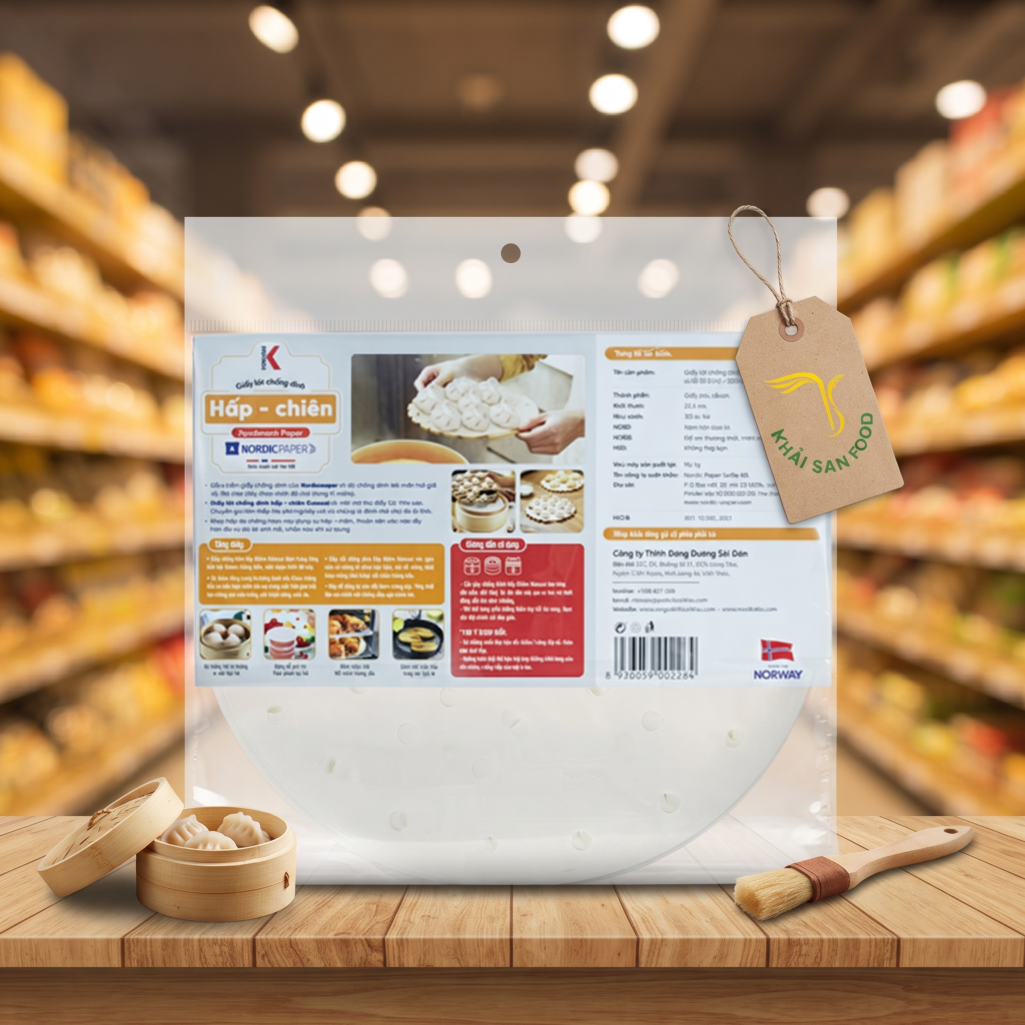 Giấy lót chống dính hấp - chiên Nordic Paper 50 tờ