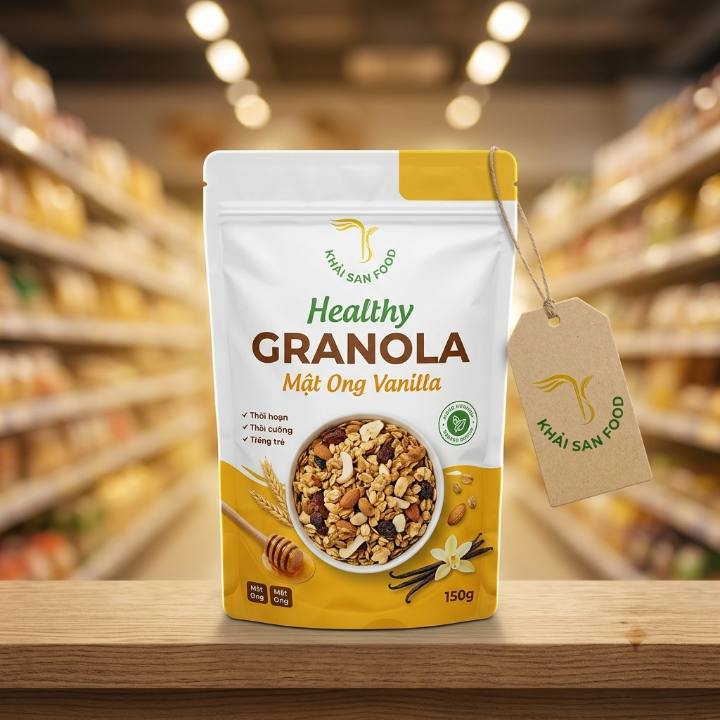 Healthy Granola Mật Ong Vanilla 150g