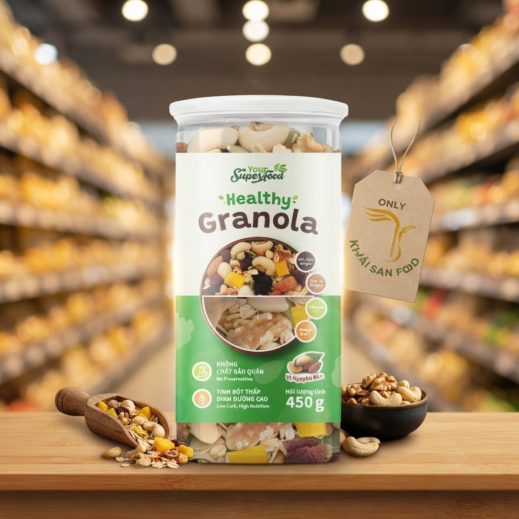 Healthy Granola Vị Nguyên Bản Hũ 450G
