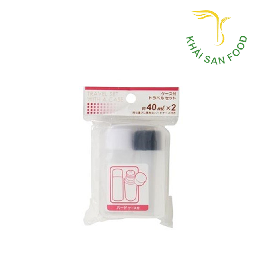 Set 2 Lọ Chiết Mỹ Phẩm 40ml Kèm Hộp Đựng